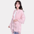 2017 Fashion Fake Cashmere Shawls Lady Winter Warm Plain Scarf Pashmina With Rivet